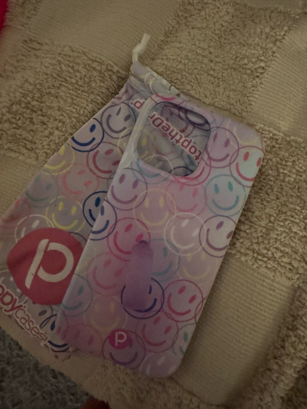 Loopy Case Pastel Multicolor Smiley Phone Case with Matching Grip